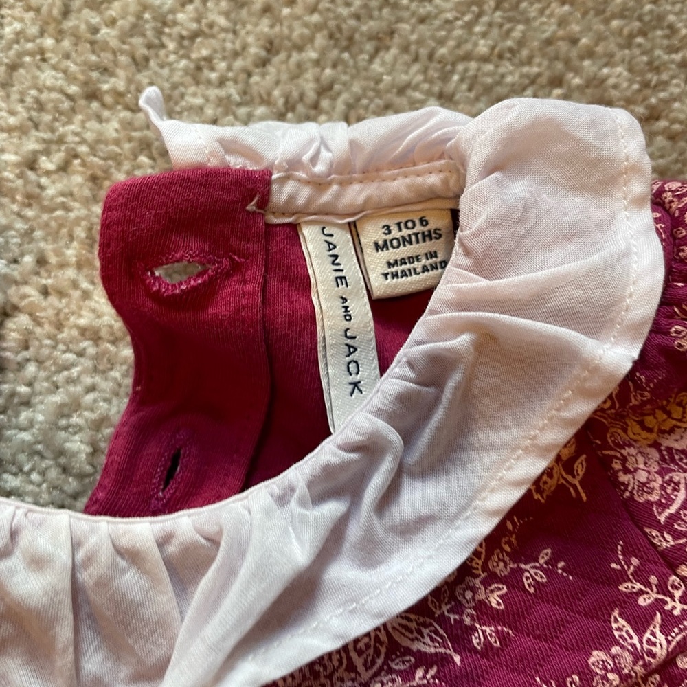Janie & Jack size 3-6 months quilted collared dress